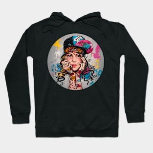 Graffiti Girl with cap Hoodie